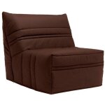 Les tendances - fauteuil bz 1 place 90x190 tissu matelas 9cm optale - marron Les tendances - fauteuil bz 1 place 90x190 tissu matelas 9cm optale - marron