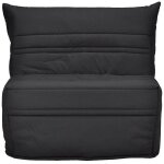 Les tendances - fauteuil bz 1 place 90x190 tissu matelas 9cm optale - noir