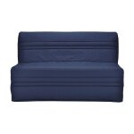 Les tendances - joe banquette bz 3 places - tissu bleu marine - contemporain - l 143 x p 97 cm Les tendances - joe banquette bz 3 places - tissu bleu marine - contemporain - l 143 x p 97 cm