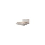 Les tendances - lit coffre prince prestige ? �l�gance du tissu capitonn� - cr�me - 180x200