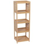 Tendance - meuble etagère de rangement 5 niveaux h 108. 5 cm - naturel Tendance - meuble etagère de rangement 5 niveaux h 108. 5 cm - naturel