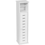Meuble reserve et derouleur papier wc 1 porte 1 etagere interieure - santorin tendance Meuble reserve et derouleur papier wc 1 porte 1 etagere interieure - santorin tendance