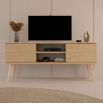 Les tendances - meuble tv 2 portes 120x35x55, 2 cm chêne - cisko Les tendances - meuble tv 2 portes 120x35x55, 2 cm chêne - cisko