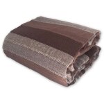 Tendance perso - plaid jet� de canap� / jet� de lit tiss� - akola - 125x150 cm - marron - 100% coton ...