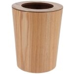 Poubelle bois facon chene 9l - bois naturel tendance