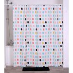 Rideau de douche peva 180x180 cm 12 anneaux blanc - leon tendance