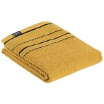 Serviette de toilette 50x90 cm 100% coton - ocre noir tendance Serviette de toilette 50x90 cm 100% coton - ocre noir tendance