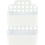 Tendance - serviteur pp pour paroi de douche + 2 paniers - blanc