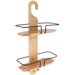 Tendance - serviteur a suspendre 2 tablettes en bambou et metal - bambou noir