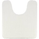 Tapis contour wc microfibre 45x50 cm dessous latex - blanc tendance