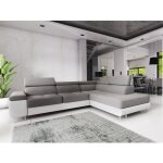 Tendencio - canapé d'angle convertible cotare gris / blanc Tendencio - canapé d'angle convertible cotare gris / blanc