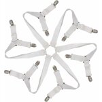 Tendeur drap housse Élastique réglable 6 - voies - attaches draps housses pour matelas ronds et carrés ... Tendeur drap housse Élastique réglable 6 - voies - attaches draps housses pour matelas ronds et carrés ...