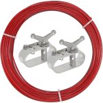 Tendeurs piscine, longueur 2 mm 30 m avec 2 tendeurs pour couverture de piscine en corde, c�ble de tension ...