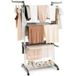Costway - tendoir linge 3 niveaux, sechoir à linge pliable à roulettes en métal, tancarville linge solide ... Costway - tendoir linge 3 niveaux, sechoir à linge pliable à roulettes en métal, tancarville linge solide ...
