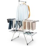 Costway - tendoir linge intérieur, sechoir à linge pliable en acier inox, cintre haut 182 cm, grand filet ... Costway - tendoir linge intérieur, sechoir à linge pliable en acier inox, cintre haut 182 cm, grand filet ...