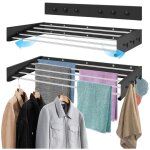 Tendoir  linge mural, de balcon, capacit de charge 35 kg, convient pour les buanderies, les salles ...