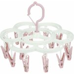 Tendoir à pinces à linge, cintres à linge avec 16 clips, cintre à pince pour sécher les sous - vêtements, ... Tendoir à pinces à linge, cintres à linge avec 16 clips, cintre à pince pour sécher les sous - vêtements, ...