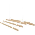 Tendoir de plafond avec syst�me de poulies couleur blanc et 6 lattes en bois de 0, 9 m capacit� de charge ...