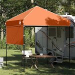 Tente � auvent pop - up orange 200 x 200 cm tissu vidaxl