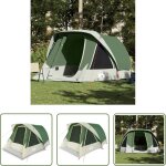 Tente de camping - tente de cabine familiale 6 personnes vert imperm�able