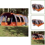 Tente de camping - vidaxl tente familiale tunnel 8 personnes gris imperm�able - tente 8 personnes