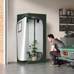 Tente de culture hydroponique woltu petite serre int�rieure, avec fen�tre d'observation, 80x80x180cm, ...