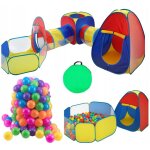 Tentes pour enfants avec tunnels 5 en 1 piscine s�che maison ch�teau balles color�es