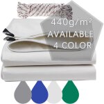 Tentes d'ext�rieur imperm�ables, b�che en pvc 440 g / m�, couleur blanche (2 x 3 m)