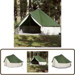 Vidaxl - tente familiale tipi 12 personnes vert impermable - tente famille - tente tipi - tente impermable ...