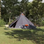 Tente tipi familiale gris et orange 560 x 560 x 300 cm Tente tipi familiale gris et orange 560 x 560 x 300 cm