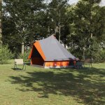Torana - tente tipi familiale avec toit gris, orange 400 x 346 x 250 cm Torana - tente tipi familiale avec toit gris, orange 400 x 346 x 250 cm
