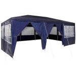 Tente de f�te bleu, blanc 600 x 400 x 266 cm polyester, acier vidaxl