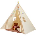 Tente de jeu pour enfants, tente tipi enfants 1 - 5 ans, tente pour enfants avec tapis et balles decoratives ...