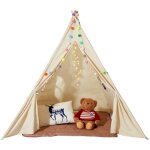 Mophorn - tente de jeu pour enfants, tipi pour 1 - 5 ans, tapis et balles en peluche, fentres, intrieur ...