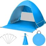 Tente de plage pop up, protection solaire uv upf 50 + , abri de plage, protection contre le vent auto ...