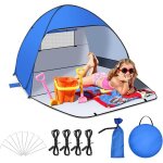 Tente de plage pop up pour, syst�me pop - up, haute protection solaire fps 50 + , abri de plage anti ...