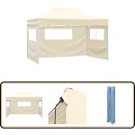 Tente pliable avec 3 parois 3 x 4, 5 m crme - tentes pliantes - tentes de jardin - abri solaire - chapiteau ...