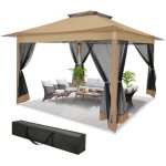 Tente pliable barnum 3. 6x3. 6 m pavillon impermable tonnelle de jardin, protection du soleil uv 50 ...