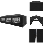 Tente de rception 3x9 m anthracite - tente de rception - abri jardin - gazebo - parasol - auvent