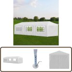 Tente de rception 3x9 m blanc - tents de rception - auvent extrieur - abri jardin - parasol - fte ...