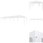 Tente de rception 3x9 m pe blanc - tente de rception - abri extrieur - gazebo - parasol - auvent
