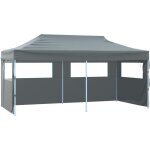 Design in - tente de réception, barnum pliable avec 4 parois 3x6 m acier anthracite cfw50489 Design in - tente de réception, barnum pliable avec 4 parois 3x6 m acier anthracite cfw50489