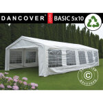 Tente de r�ception basic 5x10m pe 500, blanc