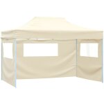 Tente de rception, belvdre barnum pliable, tonnelle et pergola de jardin avec 3 parois 3 x 4, 5 m ...