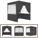 Tente de réception avec parois 2, 5x2, 5 m anthracite 90 g / m² - tents de réception - abri jardin - ... Tente de réception avec parois 2, 5x2, 5 m anthracite 90 g / m² - tents de réception - abri jardin - ...