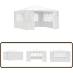 Tente de réception avec parois latérales 4x4 m blanc 90 g / m² - tente de réception - abri jardin - gazebo ... Tente de réception avec parois latérales 4x4 m blanc 90 g / m² - tente de réception - abri jardin - gazebo ...