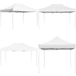 Tente de rception pliable aluminium 4, 5x3 m blanc - tente de reception - tente pliante - abri solaire ...