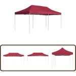 Tente de rception pliable aluminium 6x3 m bordeaux - tente de reception - tente pliante - abri solaire ...