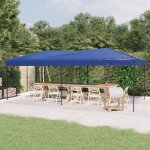 The living store tente de rception pliable bleu 3x6 m - tente pliante - abri extrieur - parasol - chapiteau ...