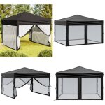 Vidaxl - tente de réception pliable avec parois noir 3x3 m - tente de réception - abri extérieur - parasol ... Vidaxl - tente de réception pliable avec parois noir 3x3 m - tente de réception - abri extérieur - parasol ...